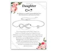 YBISNAIRE Regalos para mamá, hija, nieta, hermana, tía, sobrina, día de la madre, Navidad, cumpleaños, regalos para mujeres, pulsera de plata infinita, regalo de joyería, Plata de ley