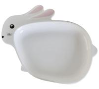 YBK Tech - Plato de cerámica con diseño de conejo para Pascua o uso diario (10.5 pulgadas)