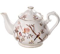 YBK Tech - Tetera de cerámica para café de porcelana, diseño de pájaros y árboles (tetera)