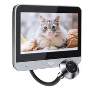 YBLNTEK Wifi - Mirilla para puerta con pantalla a color de 4,3 pulgadas, cámara con gran angular de 120° y sensor PIR, batería de 5000 mAh, videollamada bidireccional y vista en directo disponible