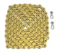 YBN ST1449 - Cadena de 12 velocidades con cierre de potencia, 126 eslabones, color dorado