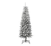 YBNKKUXKN Árbol Navidad Árbol de Navidad Artificial Blanco y Verde con Copos de Nieve, Delgado y Elegante, for decoración navideña en Interiores. arbol Artificial