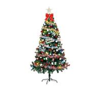 YBNKKUXKN Árbol Navidad Árbol de Navidad Artificial con Luces y Adornos, preiluminado con Bolas Colgantes for decoración navideña del hogar. arbol Artificial(60cm)