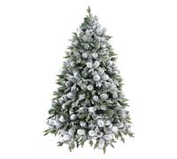 YBNKKUXKN Árbol Navidad Árbol de Navidad Artificial de Lujo con Nieve flocada de 7 pies y Soporte de Metal Plegable for el hogar y la Oficina. arbol Artificial