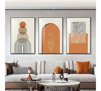 YBNKKUXKN Arte de pared grande de lujo for sala de estar, juego de 3 piezas, pinturas abstractas de estilo brillante, ilustraciones for paredes(Color1,50 * 70cm)