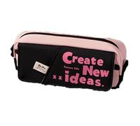 YBNKKUXKN Big Capacity Pencil Case Pouch Pen Case Retro Stationery Bag School College Office Organizer for Teens Girls Adults Student(Noir)