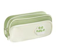 YBNKKUXKN Caso de lápiz Estuche Bonito y Elegante de Gran Capacidad for lápices for Mujer, Organizador de bolígrafos con Forma de Pata de Gato, for la Vuelta al Cole(Groen)