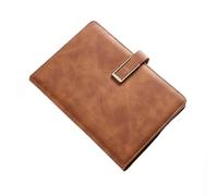 YBNKKUXKN Dispensadores de Escritorio Cuaderno A5 de 8,38 × 5,38 Pulgadas, de Cuero, con Hebilla, Grueso, for el Trabajo, la Escuela, Diarios inspiradores. Botella(Bruin)