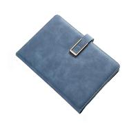 YBNKKUXKN Dispensadores de Escritorio Cuaderno A5 de 8,38 × 5,38 Pulgadas, de Cuero, con Hebilla, Grueso, for el Trabajo, la Escuela, Diarios inspiradores. Botella(Azure)