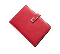 YBNKKUXKN Dispensadores de Escritorio Cuaderno A5 de 8,38 × 5,38 Pulgadas, de Cuero, con Hebilla, Grueso, for el Trabajo, la Escuela, Diarios inspiradores. Botella(Rot)