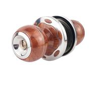 YBNKKUXKN Entry Door Knob With Lock Secure Handle Exterior, Front Entrance And Bedroom Bathroom Wood Grain Sphere cerradura puerta(Long latch)