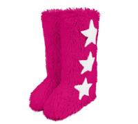 YBNKKUXKN Faux Fur Knee-High Winter Snow Boots With Star Decoration Warm & Stylish Women's Footwear Long Tube(Hot Pink,43)