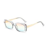 YBNKKUXKN Lentes de sol Gafas de sol de moda retro UV400, patillas de metal, montura de plástico, adecuadas for fotografía callejera, viajes gafas sol(Gray+orange blue)