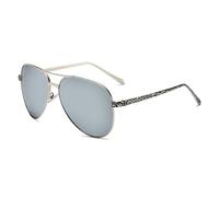 YBNKKUXKN Lentes de sol Polarizadas gafas de sol templo patrón de sol protección UV un hermoso regalo gafas sol(Silver+Mercury Silver)