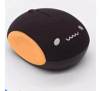 YBNKKUXKN Lindo ratón inalámbrico con Receptor USB de 2,4 GHz, Modo Dual, clics silenciosos for portátiles y PC con Alfombrilla.(Oranje,Smile)