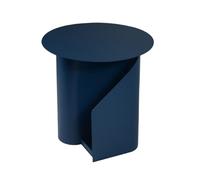 YBNKKUXKN Muebles Mesa Mesa de Centro Redonda de Metal, Mesa de té Moderna, Impermeable, con más Espacio de Almacenamiento, Ideal for Exteriores e Interiores (Sala de Estar o Dormitorio).(Navy)