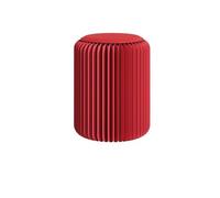 YBNKKUXKN Silla de Papel Plegable portátil con diseño Moderno de Panal, Taburete Redondo Ultrafino for Sala de Estar, Dormitorio y Pasillo, Ligera.(Rot,52cm)