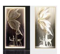 YBNKKUXKN Wall Art Decorations Plug-in Modern LED Wall Lights Entryway Decorative Paintings Decorative Lamps For Living Room(Color2,60 * 120cm)