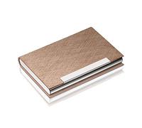 YBPQABCL Tarjeteros Titular de la Tarjeta de Visita Gran Capacidad for Hombres y Mujeres, Caja de Tarjeta de Visita portátil, Letras de Logotipo Personalizado (3 Colores) Tarjetero(Gold)