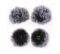 YBSCJHGR Paquete de 4 parabrisas para micrófonos Lavalier inalámbricos DJI MIC, filtro de micrófono para reducción de viento y ruido, manguito de viento peludo