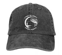 YBTJIMFL Casquette de Baseball réglable Je pêche pour ne Pas étrangler Les gens Poisson Amoureux Retro en Coton Soleil Protaction Unisex Sport de Sport décontracté Unisex