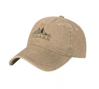 YBTJIMFL Gorra de béisbol Ajustable Chicago Man For The Sun Capucha de Golf Hombre Pescador Chica Classic de Hombre Lavado Vaquero Desgastado Gorra Deportiva al Aire Libre