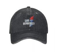 YBTJIMFL Gorra de béisbol Ajustable Salvar la Democracia Moda Llama Desgastada Lavado Pélitico Justicia Sol para Hombres Entrenamientos Outdoor S. Gorra Deportiva al Aire Libre