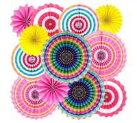 YBwanli 12 Piezas decoracion fiesta,decoracion carnaval,fiesta mexicana,decoracion boda,farolillos feria abril,Rico en color, fácil de operar y reutilizable