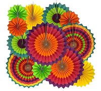 YBwanli 12 Piezas decoracion fiesta,decoración fiesta cumpleaños,decoracion carnaval,decoracion boda,farolillos feria abril,Rico en color, fácil de operar y reutilizable