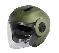 YC Casco Moto Jet Stormer Trend Verde Mate Talla M