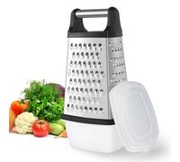 YC Kitchen Rallador de queso de acero inoxidable, verduras, cuadrado de 4 lados y de cocina, prácticos gadgets (caja grande adicional)