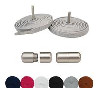 YC YOU CATCH PACK 3 PARES Cordones Elasticos Zapatillas Deporte. Cordones Sin Atar,Sin Nudo.Para Niños y Adultos.Atacadores Elasticos Fija,Ajusta y Olvidate. (ROUND GRIS)