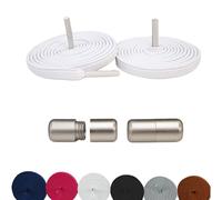 YC YOU CATCH PACK 3 PARES Cordones Elasticos Zapatillas Deporte. Cordones Sin Atar,Sin Nudo.Para Niños y Adultos.Atacadores Elasticos Fija,Ajusta y Olvidate. (ROUND BLANCO)