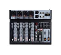Ycagrain Mezclador de Audio 4 Canales Mezclador Digital Tarjeta Sonido Micrófono Transmisión en Vivo Grabación Equipo Audio DJ Enchufe UE