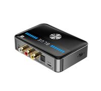Ycagrain Receptor Transmisor Bluetooth 5.3 3.5mm AUX Coaxial Óptico Digital a Adaptador de Audio Analógico Plástico Negro HiFi NFC Convertidor