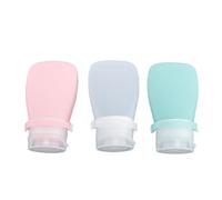 Ycauty 3 Frascos de Viaje de Silicona Exprimibles | Recipientes Portátiles Vacíos a Prueba de Fugas para Lociones, Cremas de Cuidado de la Piel y Aceites Esenciales