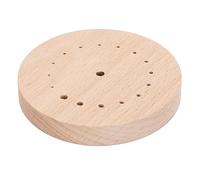 Ycauty Almohadilla de Reparación de Relojes de Madera de Haya con Múltiples Tamaños de Orificios para Relojeros, Base Estable para Operaciones Delicadas, Herramienta Esencial para Profesionales y