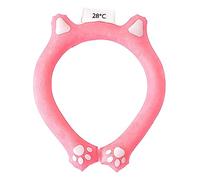 Ycauty Anillo de Enfriamiento para el Cuello Portátil, Envoltura para el Cuello Fresca y Manos Libres Reutilizable (Rosa roja)