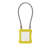 Ycauty Bloqueo y Etiquetado Cerradura de Cable de Acero Candado de Seguridad con Grillete de 85 Mm para Mantenimiento de Equipos, Cerradura de Llave Duradera para Gestión Industrial (Amarillo)