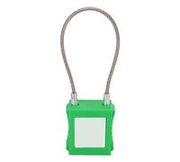 Ycauty Bloqueo y Etiquetado Cerradura de Cable de Acero Candado de Seguridad con Grillete de 85 Mm para Mantenimiento de Equipos, Cerradura de Llave Duradera para Gestión Industrial (Verde)