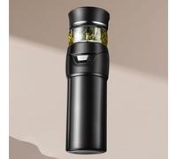 Ycauty Botella de té Vaso de té Aislado Taza de Viaje de de Acero Inoxidable con Infusor para la Oficina Diaria en Casa, Taza de Doble Capa para Hombres (Negro)