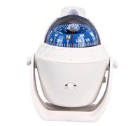 Ycauty Brújula para Salpicadero de Barco Marino, Ajuste de Declinación Magnética, Iluminación Nocturna para Barcos, Caravanas, Blanco, para Coche, Automóvil, DC12V