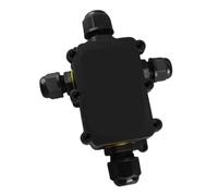 Ycauty Caja de Conexiones Impermeable de Plástico IP68 para Luces Subacuáticas 450VAC 24A UL94V-2 con Terminal para Seguridad en el Hogar (4 vías)