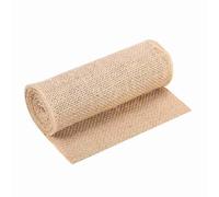Ycauty Camino de mesa vintage de tela para bodas y fiestas rústicas, material de yute natural, 15 x 5 m