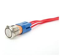 Ycauty Carcasa de metal 22 Mm AC250V 20A Interruptor de botón para modificación automotriz con nivel de protección IP65 (auto-reseteo)