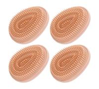 Ycauty Cepillo de Pelo de Paja de Trigo, Cepillo Desenredante Portátil para Todo Tipo de Cabello, Ecológico de 4 Uds.
