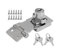 Ycauty Cerradura con Llave, Perilla Giratoria de Alta Resistencia, Pestillo de Seguridad de Aleación de Zinc para Cajones, Gabinetes y Buzones, 2,5 Pulgadas, 2 Paquetes