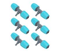 Ycauty Conector de Tubo de Riego en T con Púas de 16 Mm a 4/7 para Patio de Jardín, T Reductora Resistente y Duradera de 10 Piezas para Jardinería Urbana