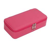 Ycauty Estuche para Lápices Exquisito de Gran Capacidad para Niños, Compartimentos Dobles para Regalo de Graduación, Cuero PU, 8,89 X 4,45 X 2,28 Pulgadas (Rosa Rosa)