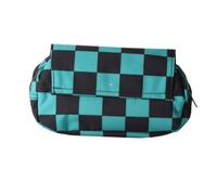 Ycauty Estuche para Lápices Gran Capacidad Compartimentos Dobles Apariencia de Rejilla Bolsa de Papelería para Estudiantes Útiles Escolares Organizados Poliéster Negro 7.9 X 3.9 X 3.0in